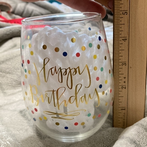 20 oz Happy birthday steam less glass - Picture 3 of 5